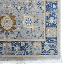 Grey Persian design runner rug detail