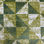 213 x 61 cm Olive Green Geometric Triangle Runner Rug
