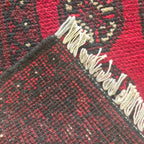 60 x 45 cm Hand-Woven Red Afghan Akche