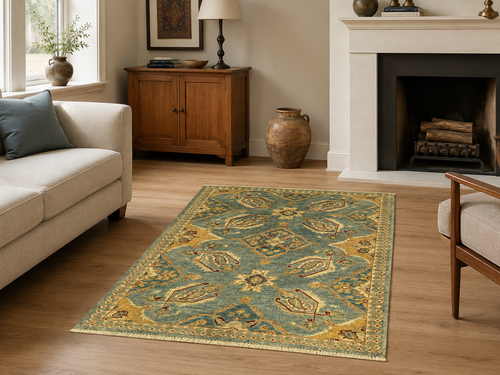 130 x 84 cm Afghan Chobi Hand-Knotted Wool Rug