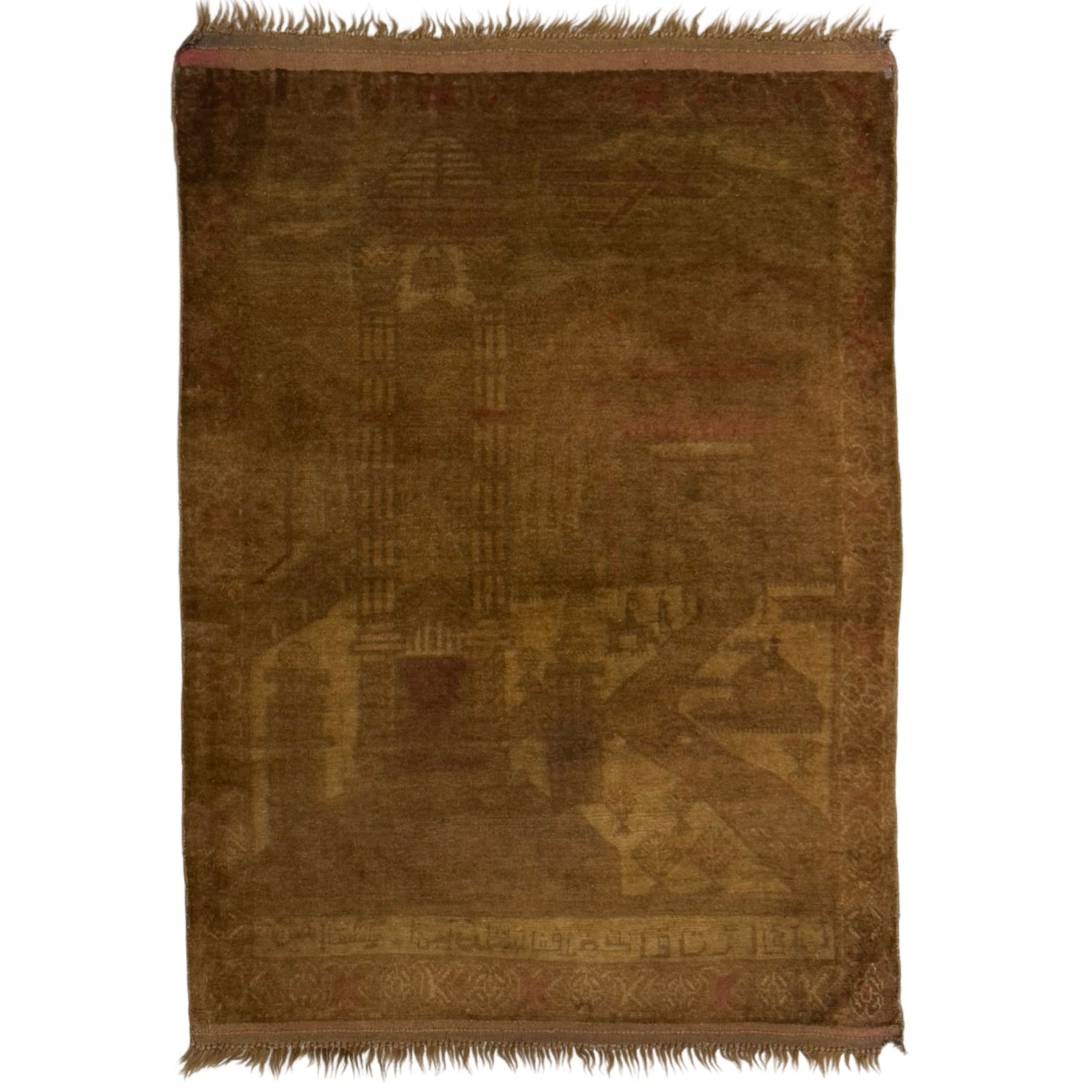 130 x 90 cm Hand-Knotted Afghan Baluch Prayer Rug