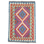 125 x 84 cm Hand Woven Afghan Kilim Rug