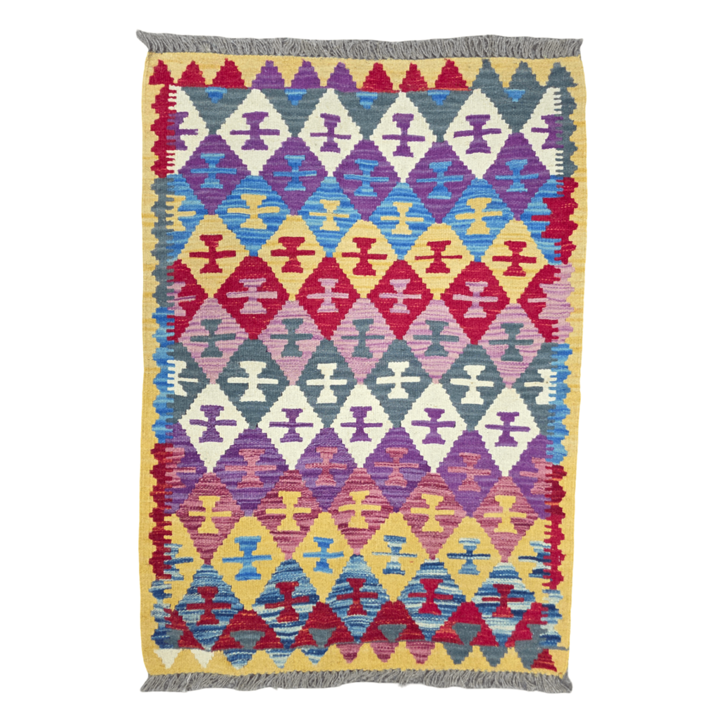 125 x 84 cm Hand Woven Afghan Kilim Rug