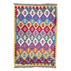 125 x 84 cm Hand Woven Afghan Kilim Rug