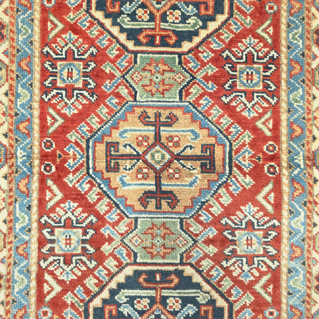 123 x 82 cm Hand Knotted Afghan Kazak Rug