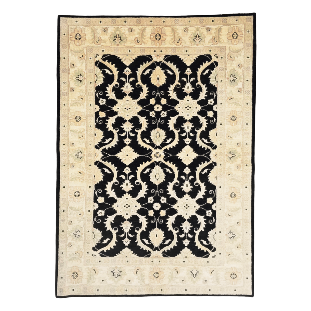 182 x 127 cm Afghan Chobi Hand-Knotted Wool Rug