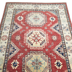 193 x 150 cm Hand Knotted Afghan Kazak Rug