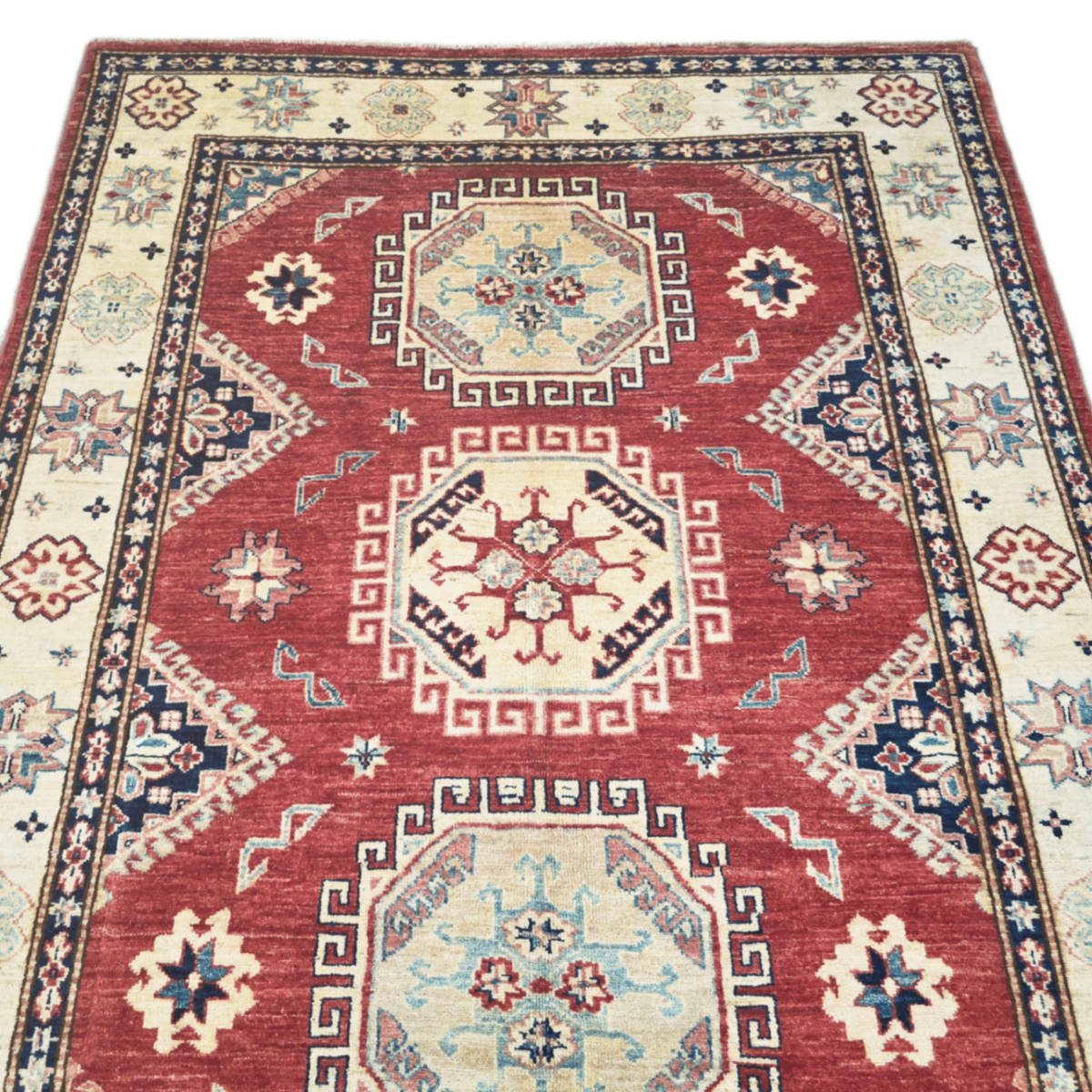 193 x 150 cm Hand Knotted Afghan Kazak Rug