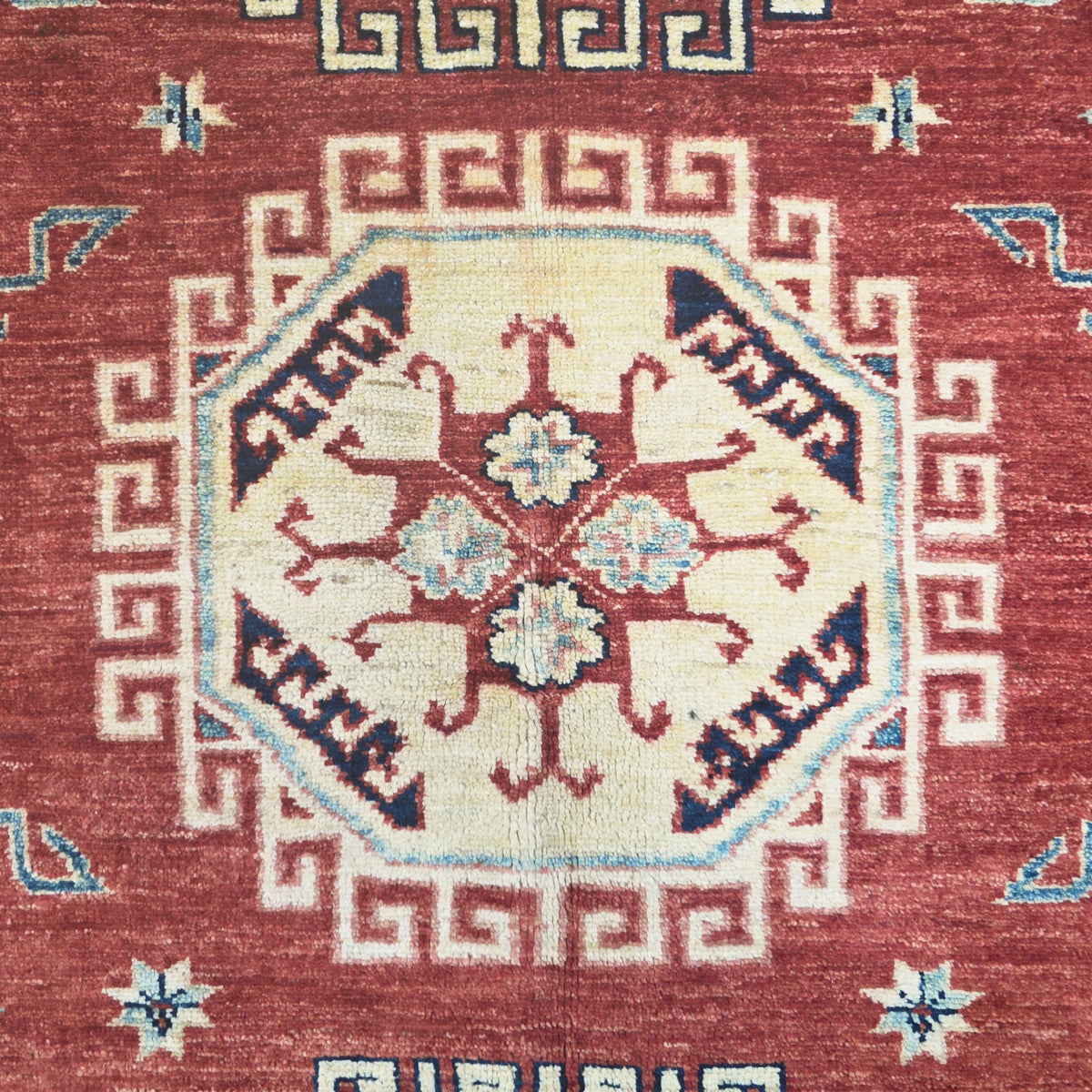 193 x 150 cm Hand Knotted Afghan Kazak Rug