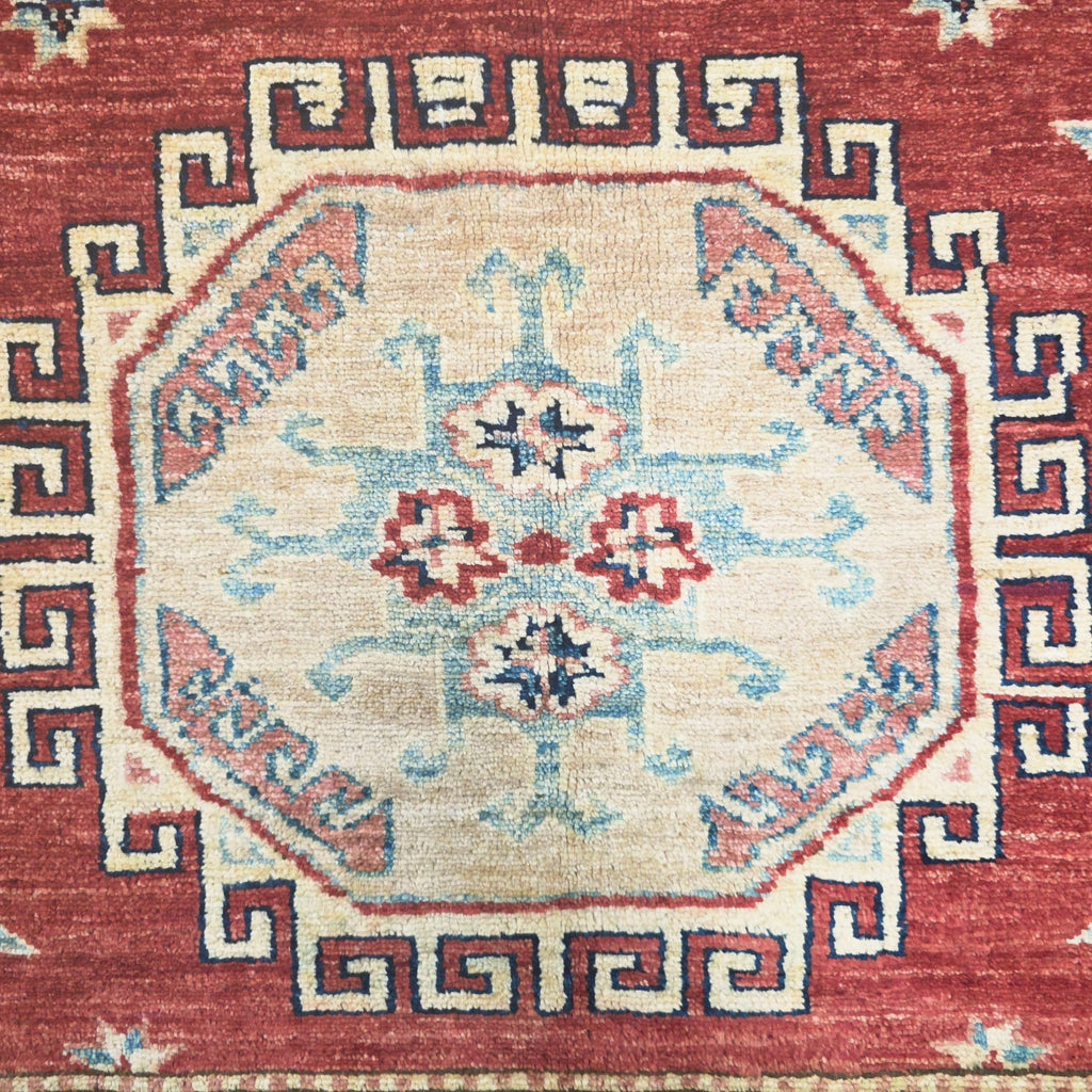 193 x 150 cm Hand Knotted Afghan Kazak Rug