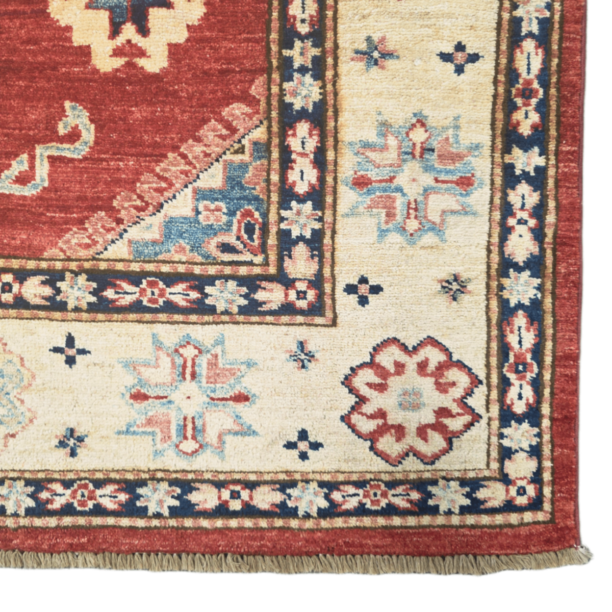 193 x 150 cm Hand Knotted Afghan Kazak Rug