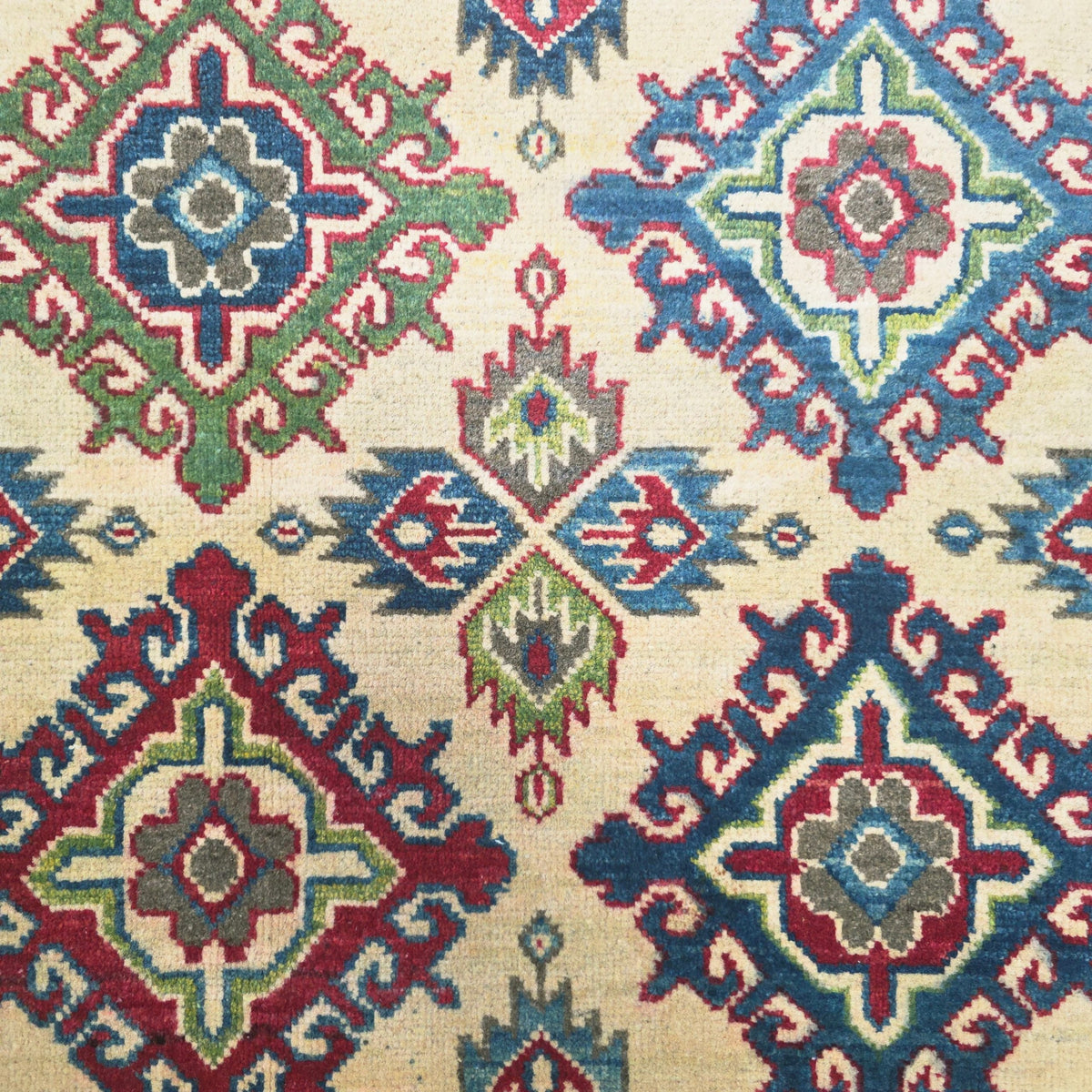 209 x 147 cm Hand Knotted Afghan Kazak Rug