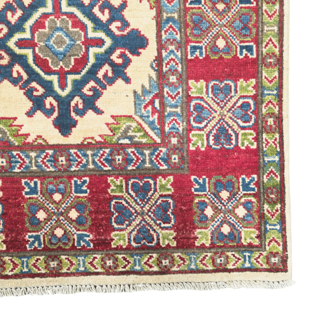 209 x 147 cm Hand Knotted Afghan Kazak Rug
