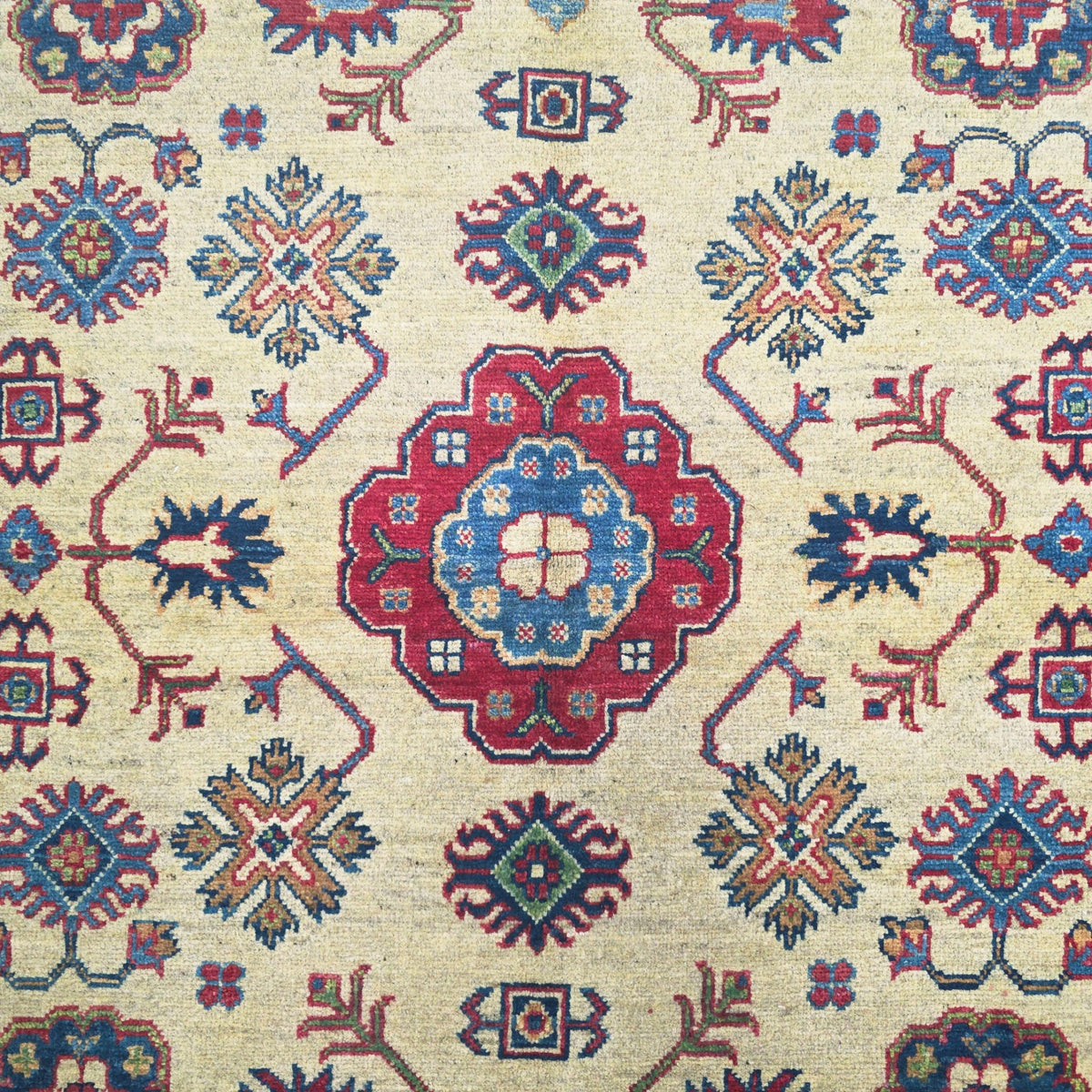 212 x 158 cm Hand Knotted Afghan Kazak Rug