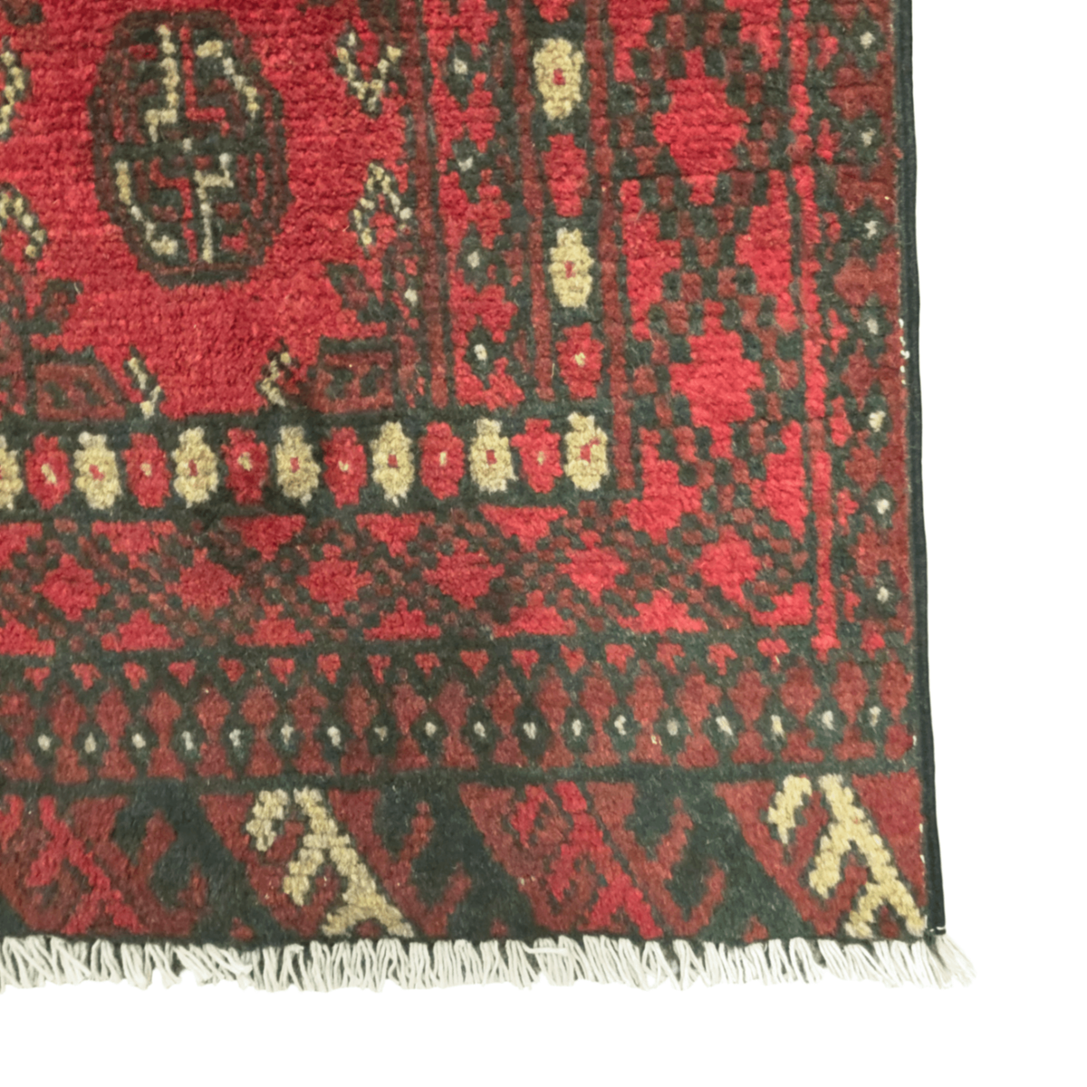 285 x 75 cm Hand-Knotted Red Afghan Akche Runner Rug