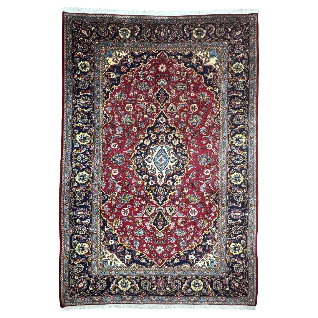 297 × 199 cm hand-knotted Persian Mashad Rug
