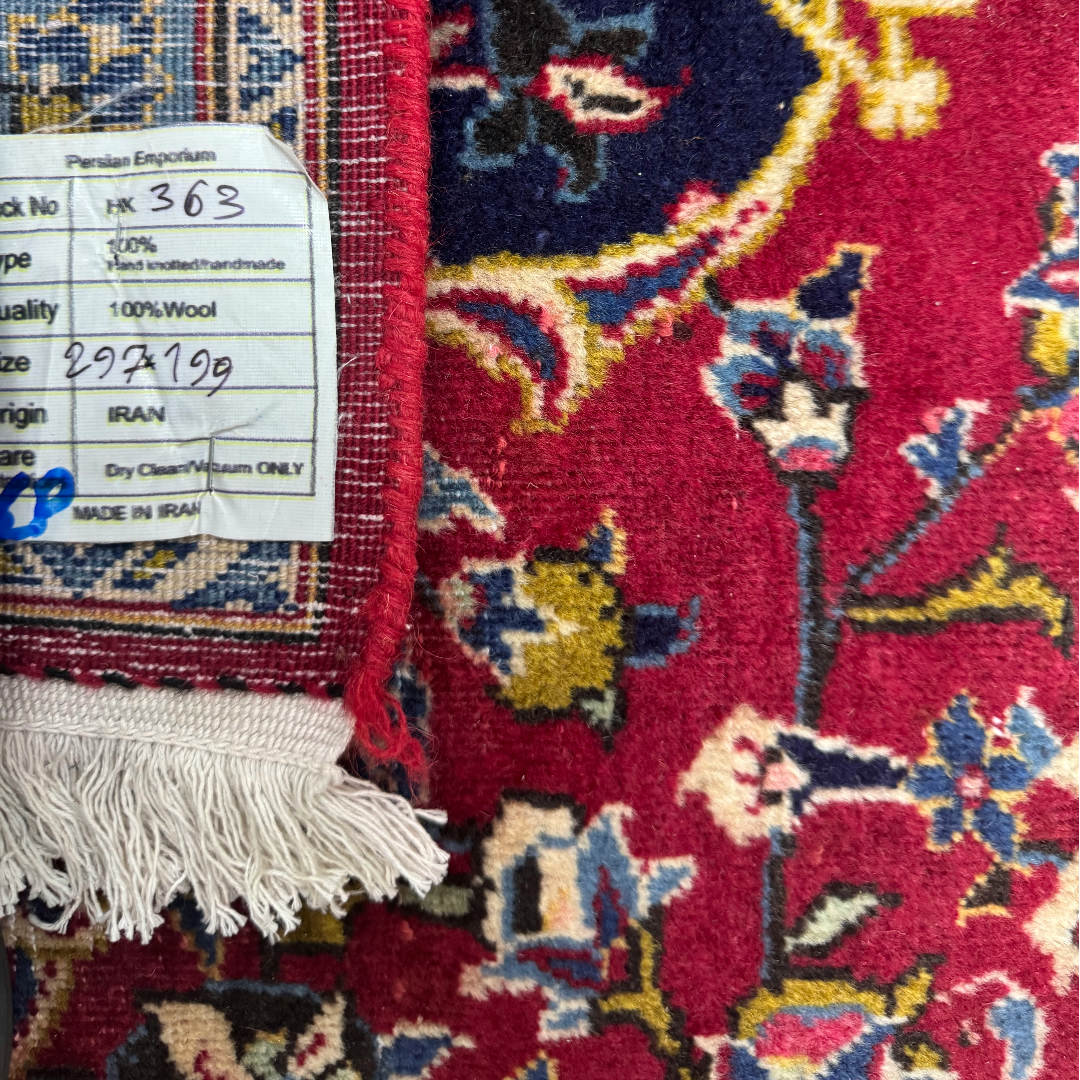 297 × 199 cm hand-knotted Persian Mashad Rug