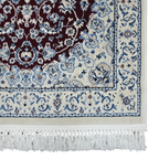 Red Persian design runner rug detail