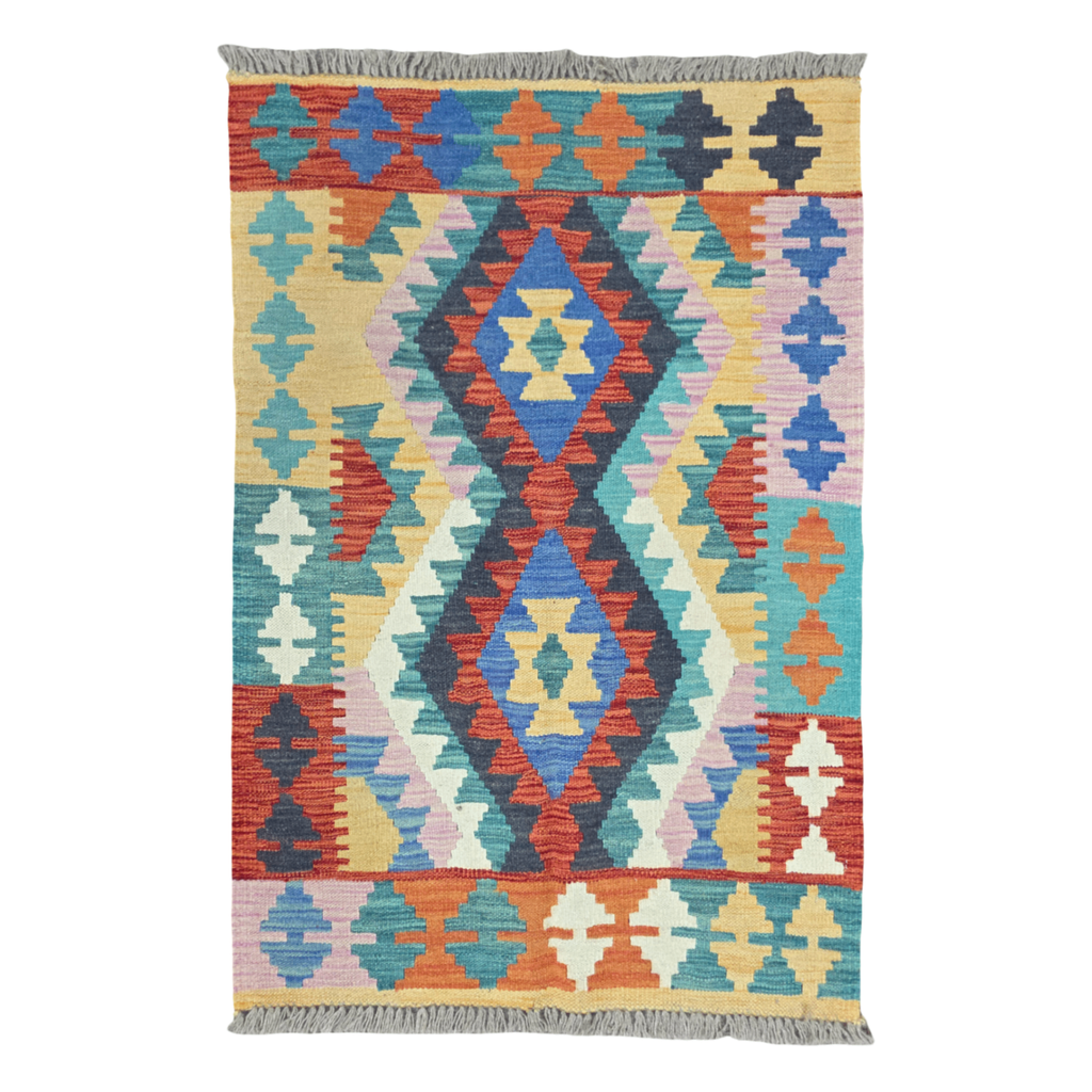 125 x 84 cm Hand Woven Afghan Kilim Rug