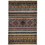 145 x 97 cm Hand-Knotted Afghan Shawl Design Chobi Rug