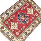 147 x 108 cm Hand Knotted Afghan Kazak Rug