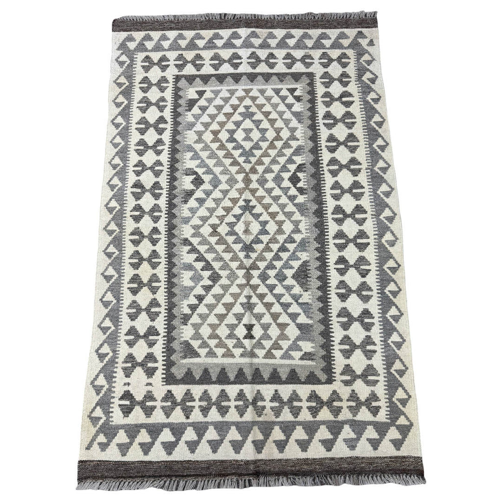 157 x 98 cm Hand-Woven Afghan Kilim Rug