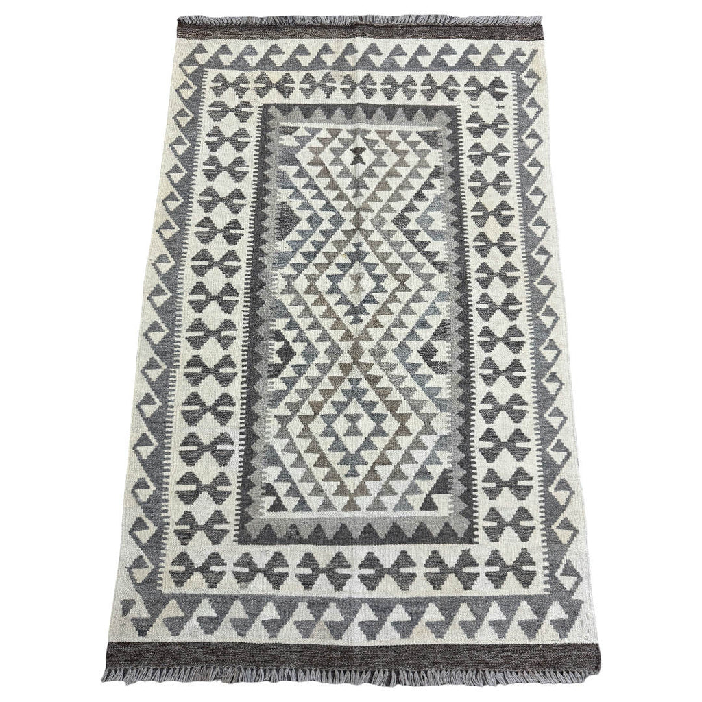 157 x 98 cm Hand-Woven Afghan Kilim Rug
