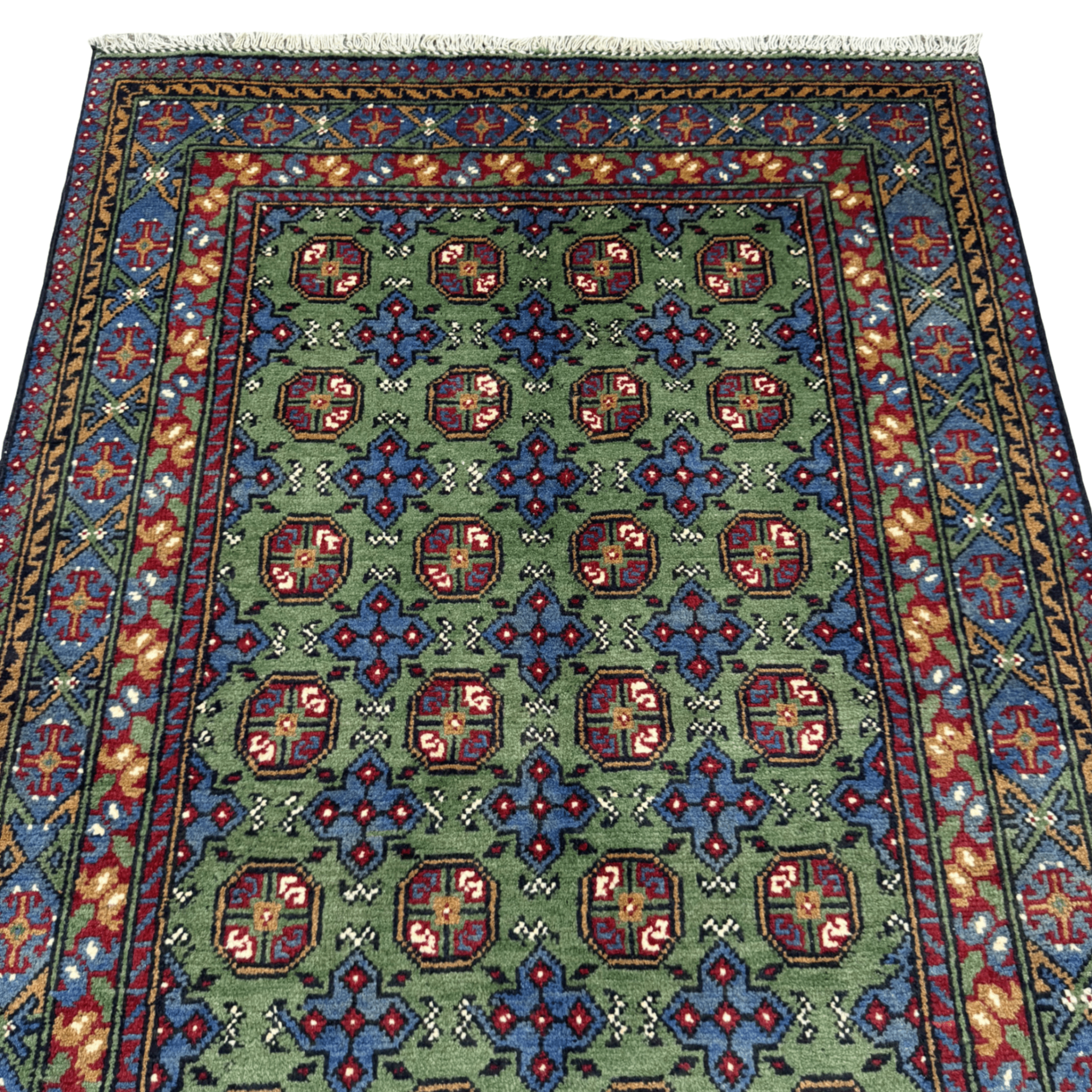 181 x 117 cm Hand-Knotted Afghan Akche Rug