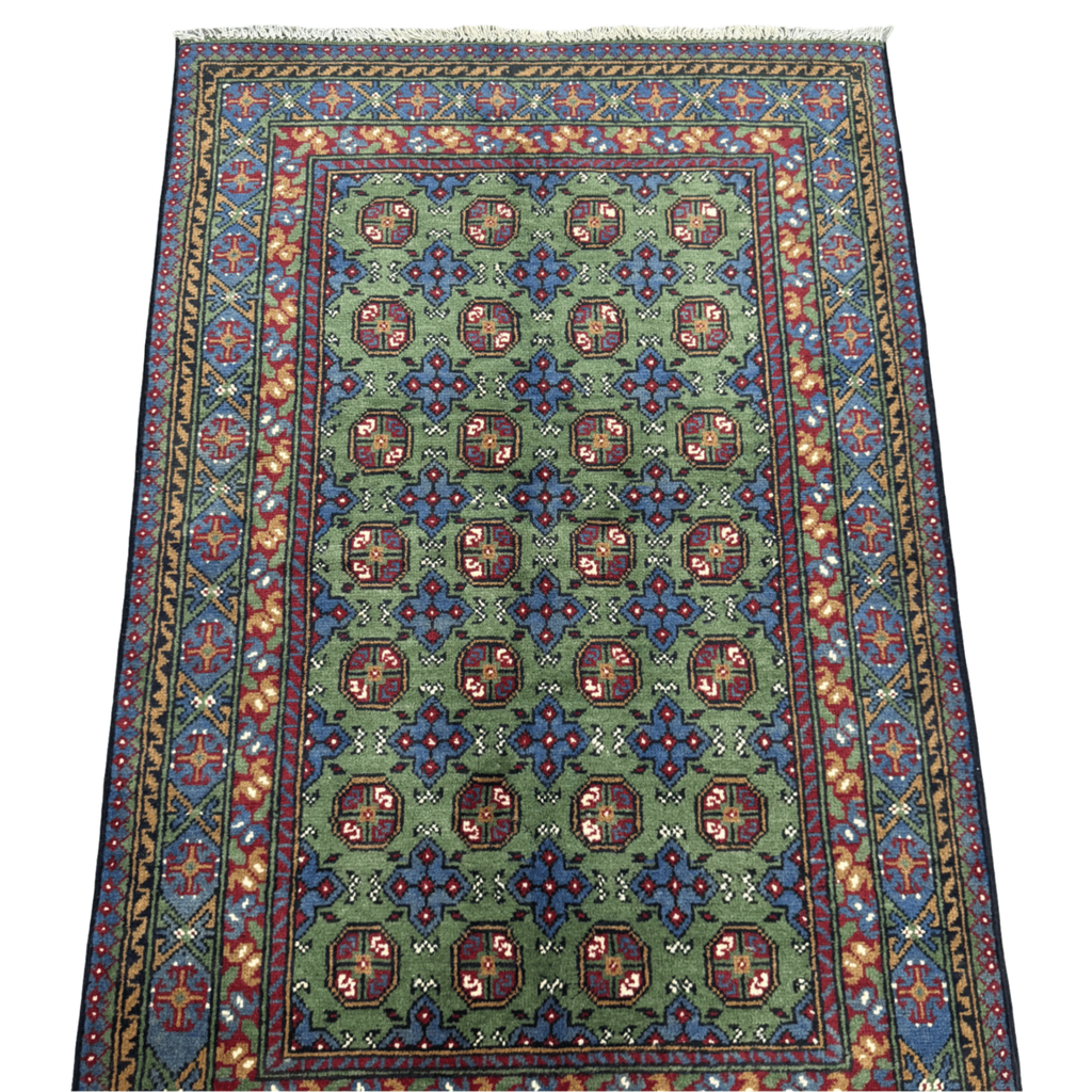 181 x 117 cm Hand-Knotted Afghan Akche Rug