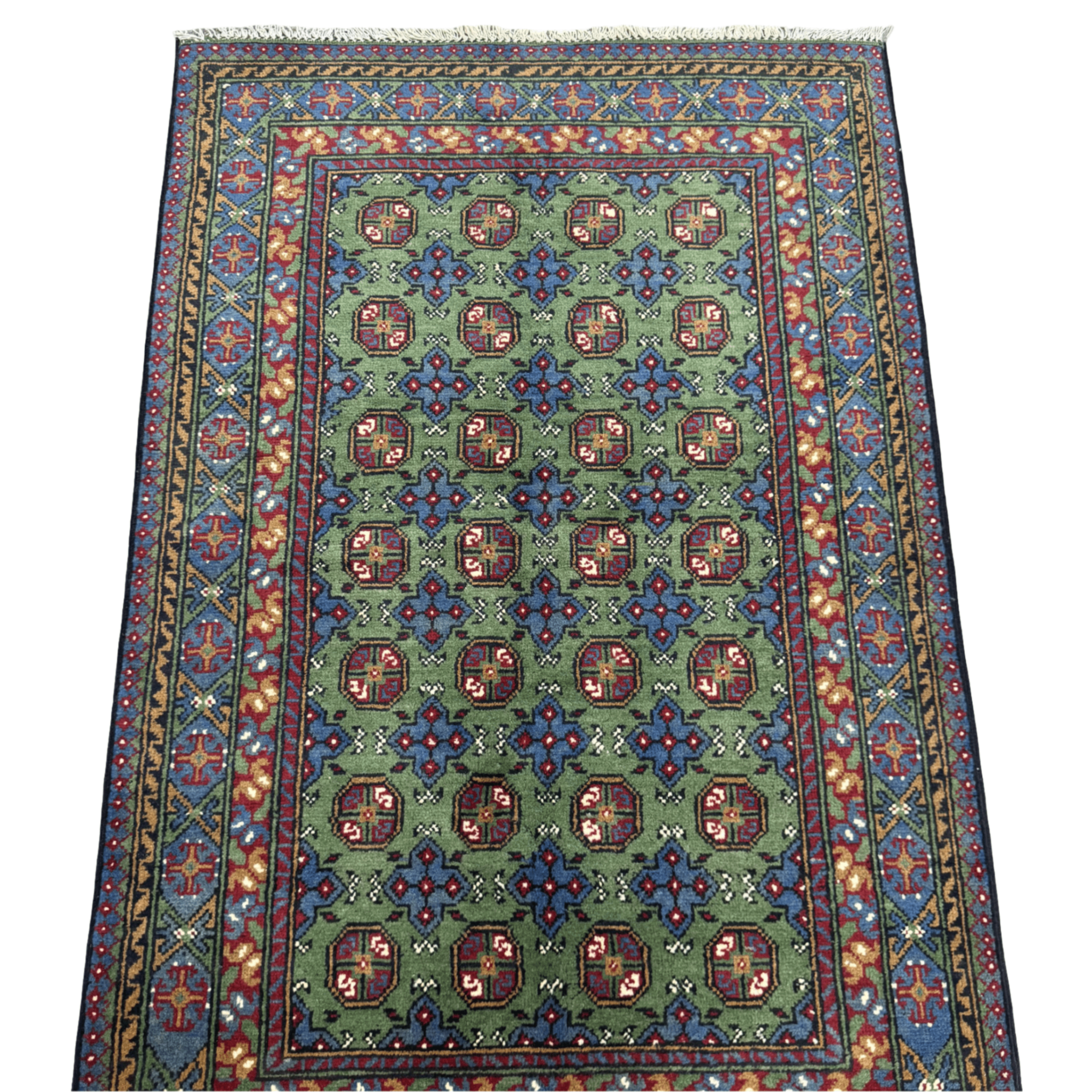 181 x 117 cm Hand-Knotted Afghan Akche Rug