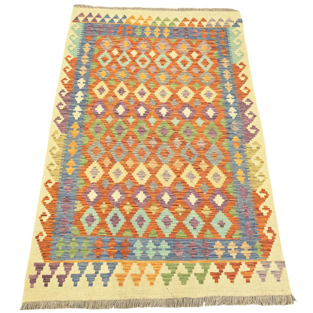 204 x 133 cm Hand Woven Afghan Kilim Rug