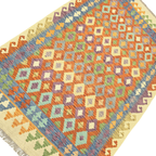 204 x 133 cm Hand Woven Afghan Kilim Rug