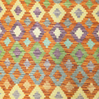 204 x 133 cm Hand Woven Afghan Kilim Rug