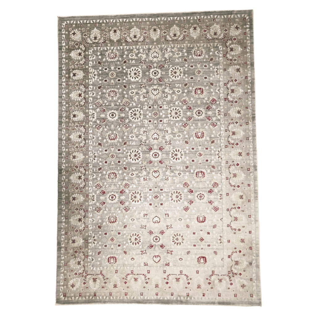 230 x 160cm Persian Floral Grey Design Machine Made Rug