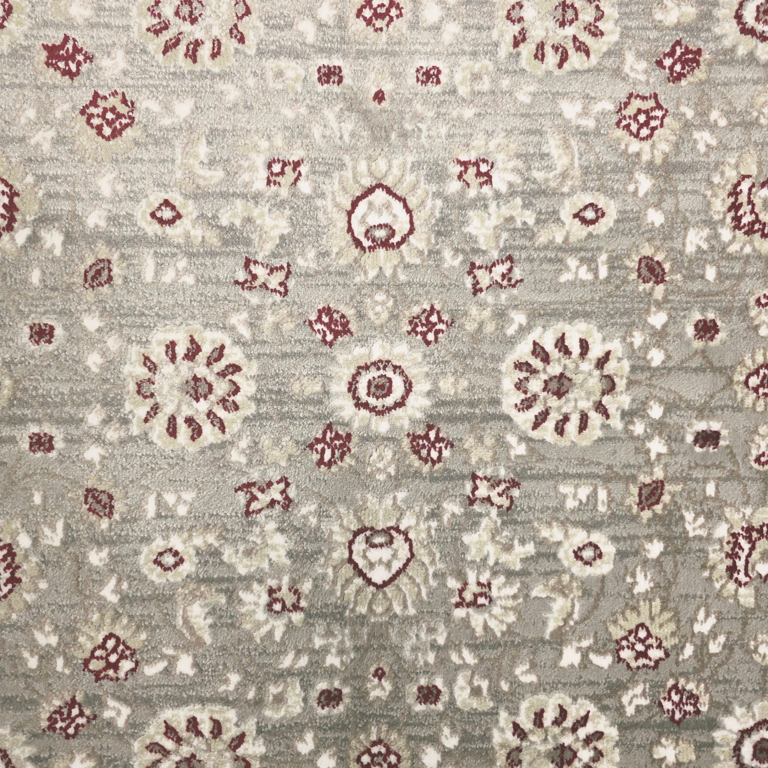230 x 160cm Persian Floral Grey Design Machine Made Rug