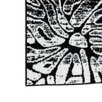 213 x 61 cm Black & White Botanical Floral Runner Rug