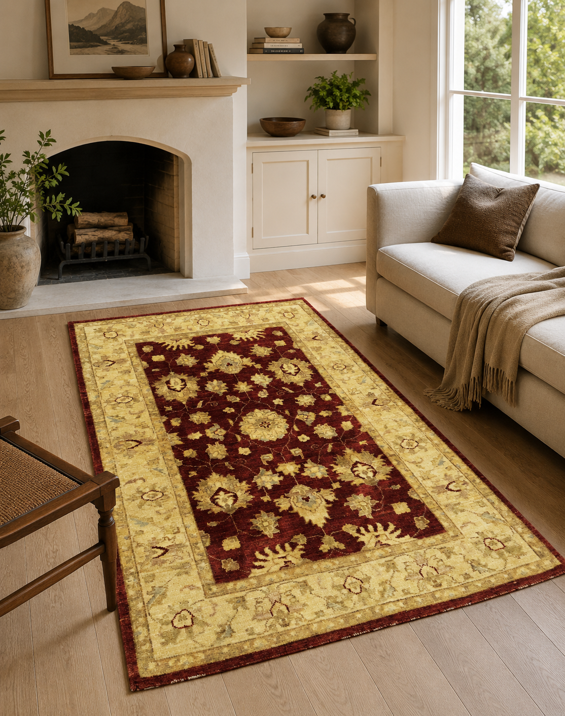 153 x 98 cm Afghan Chobi Hand-Knotted Wool Rug