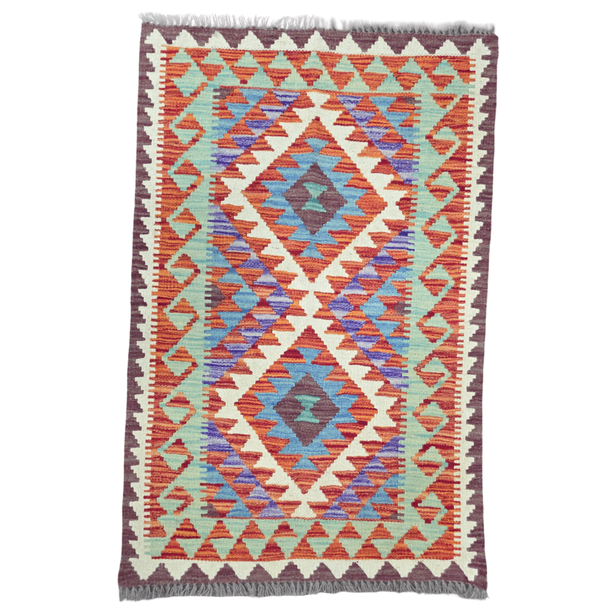 125 x 84 cm Hand Woven Afghan Kilim Rug