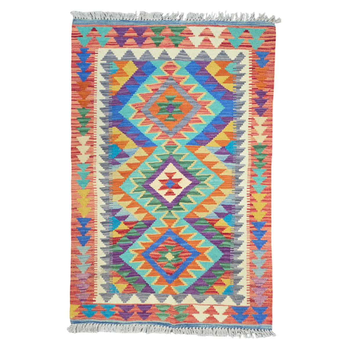 125 x 84 cm Hand Woven Afghan Kilim Rug