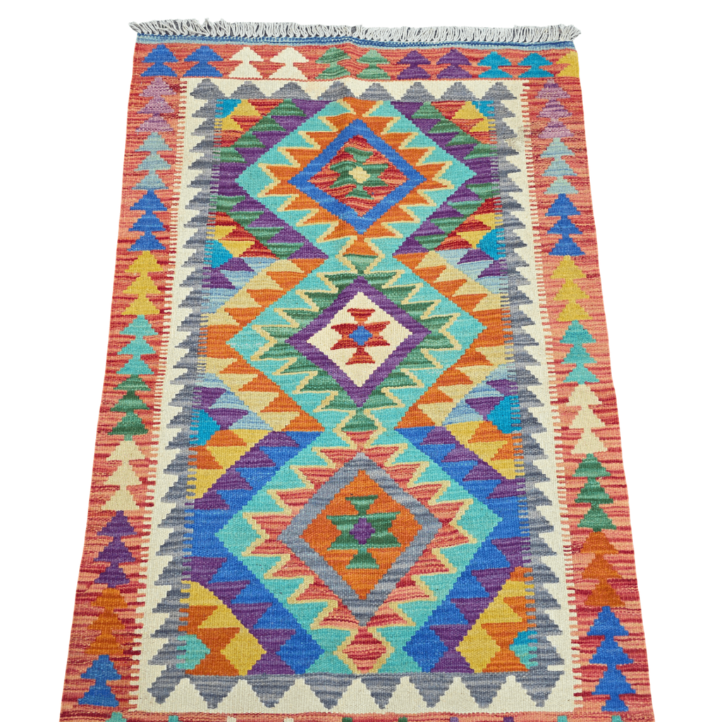 125 x 84 cm Hand Woven Afghan Kilim Rug