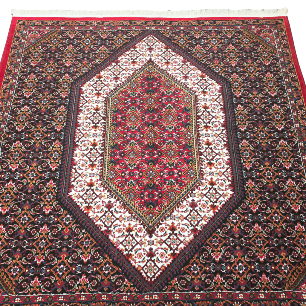 150 x 150 cm Persian Red Bidjar Square Machine Made Rug
