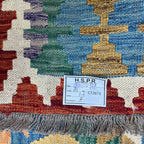 173 × 128 cm Hand-Woven Afghan Kilim Rug – Wool Flatweave
