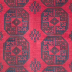 200 x 150 cm Hand-Woven Red Afghan Akche Wool Rug