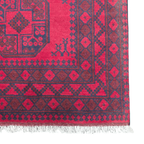 200 x 150 cm Hand-Woven Red Afghan Akche Wool Rug