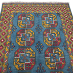 201 x 150 cm Hand-Knotted Afghan Akche Rug