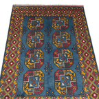 201 x 150 cm Hand-Knotted Afghan Akche Rug