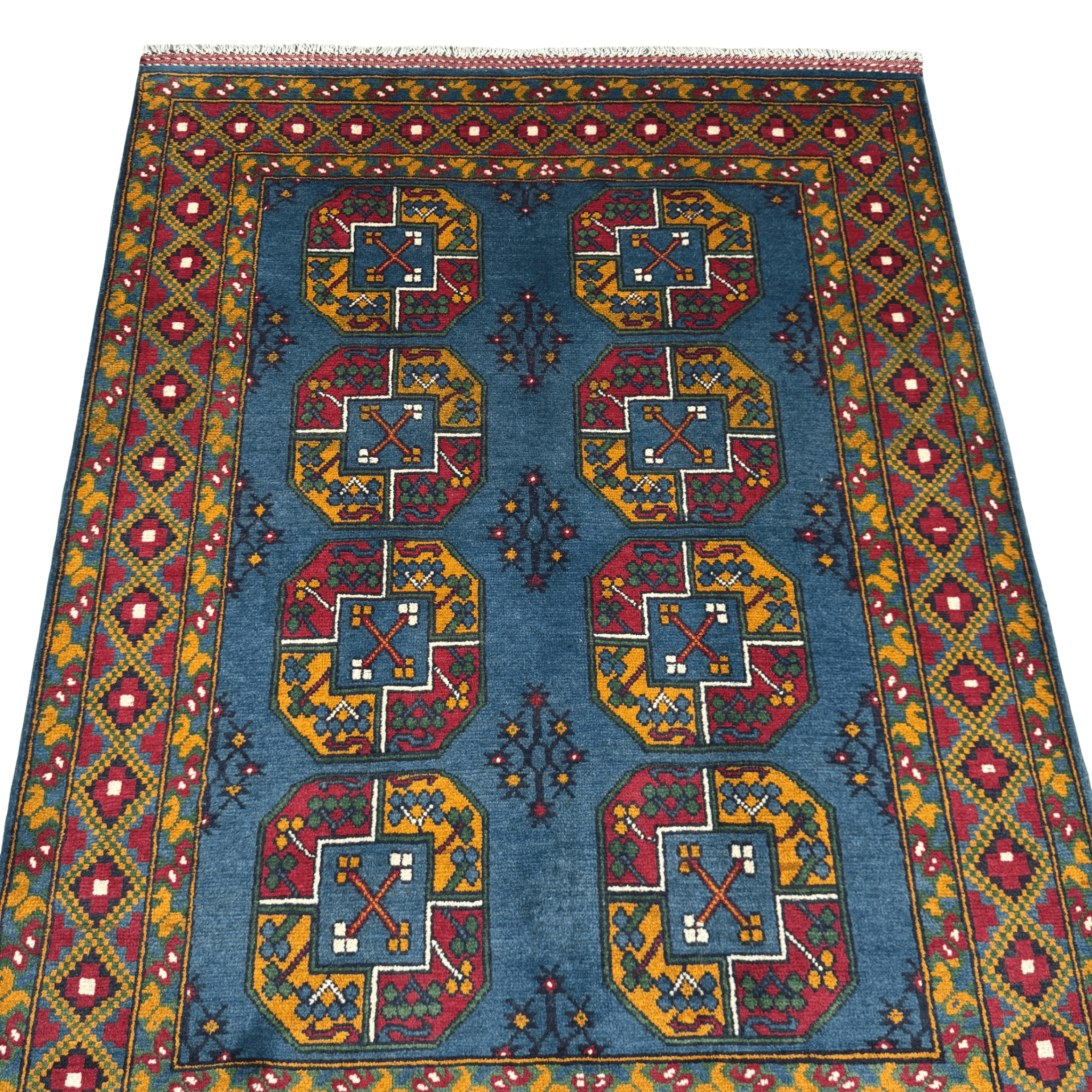 201 x 150 cm Hand-Knotted Afghan Akche Rug