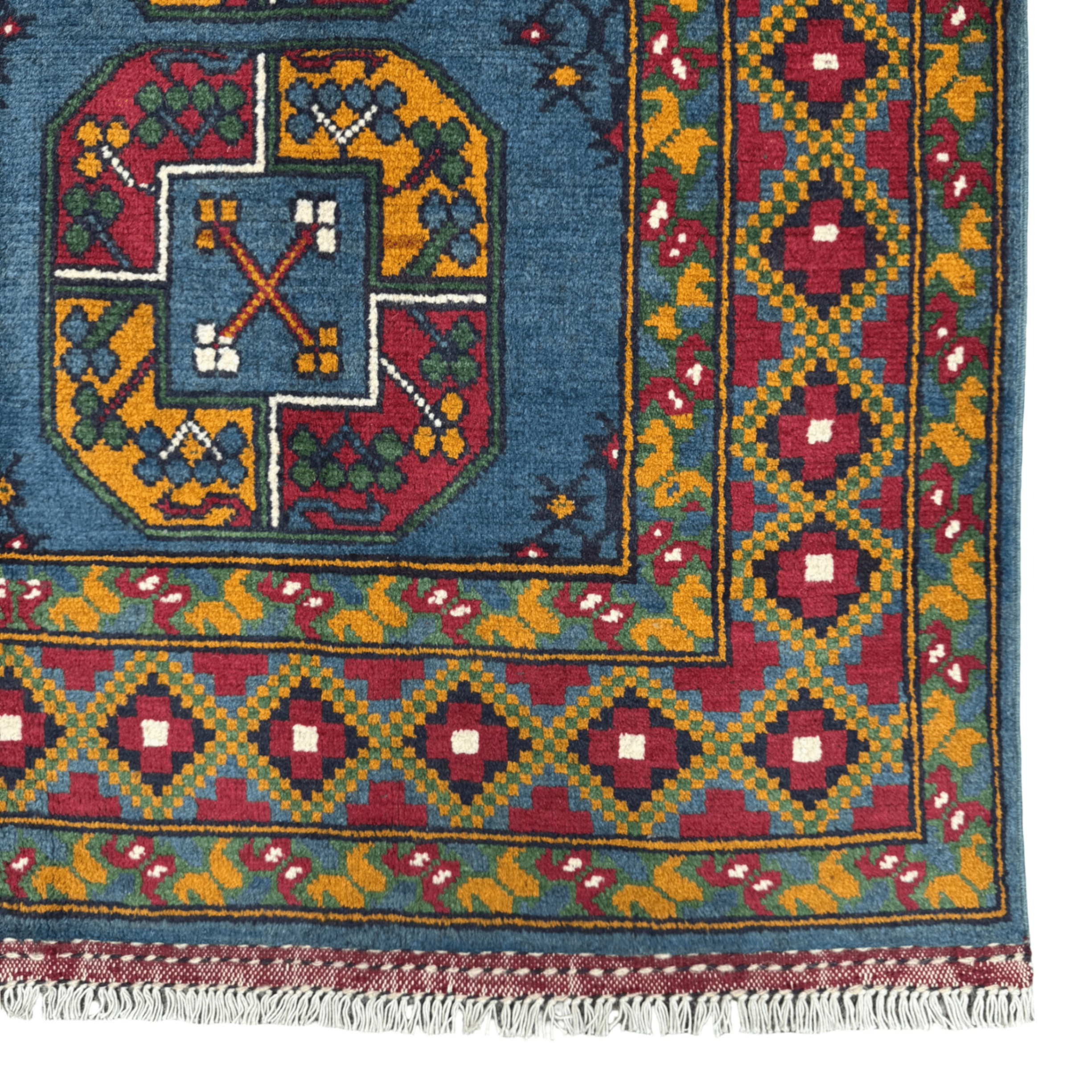 201 x 150 cm Hand-Knotted Afghan Akche Rug