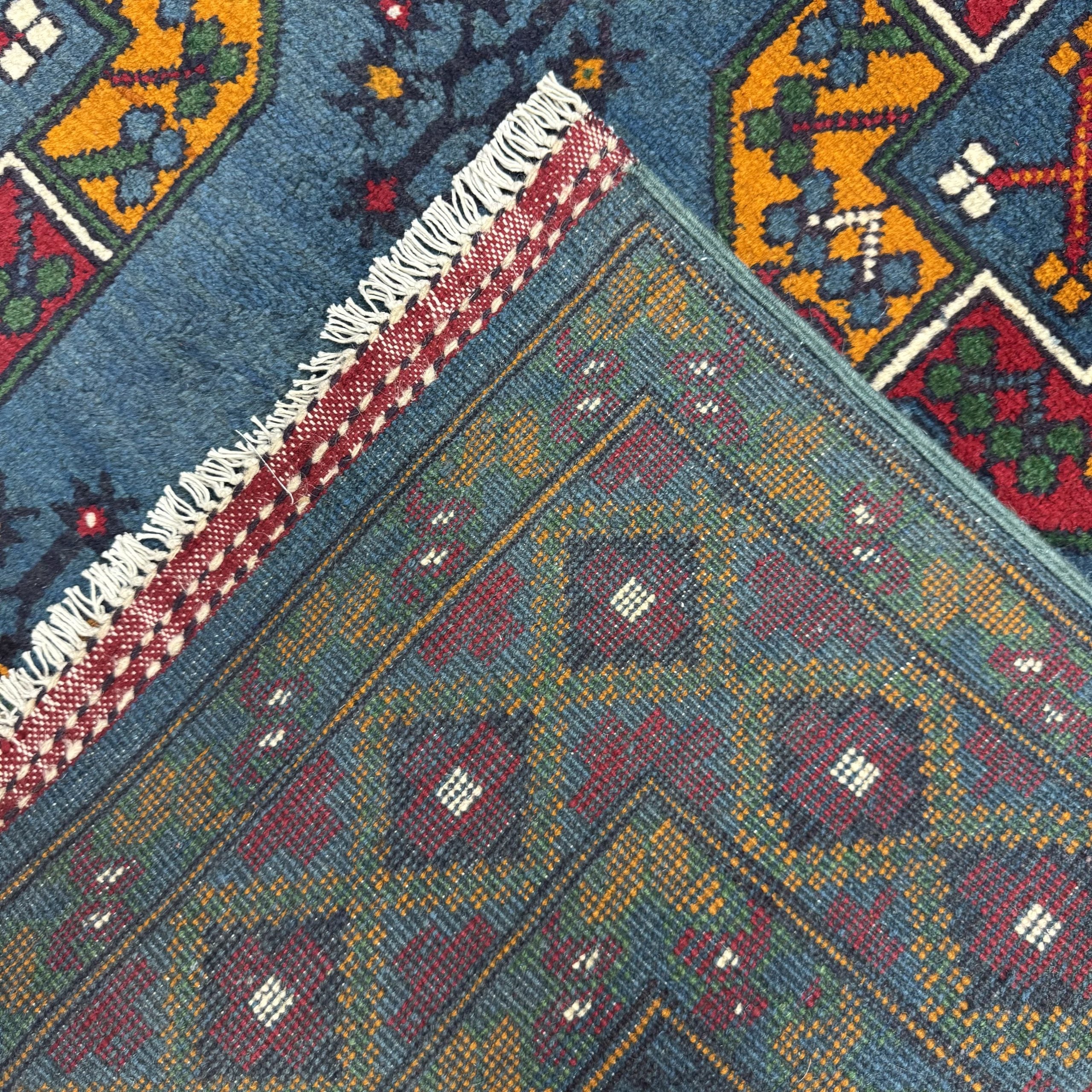201 x 150 cm Hand-Knotted Afghan Akche Rug