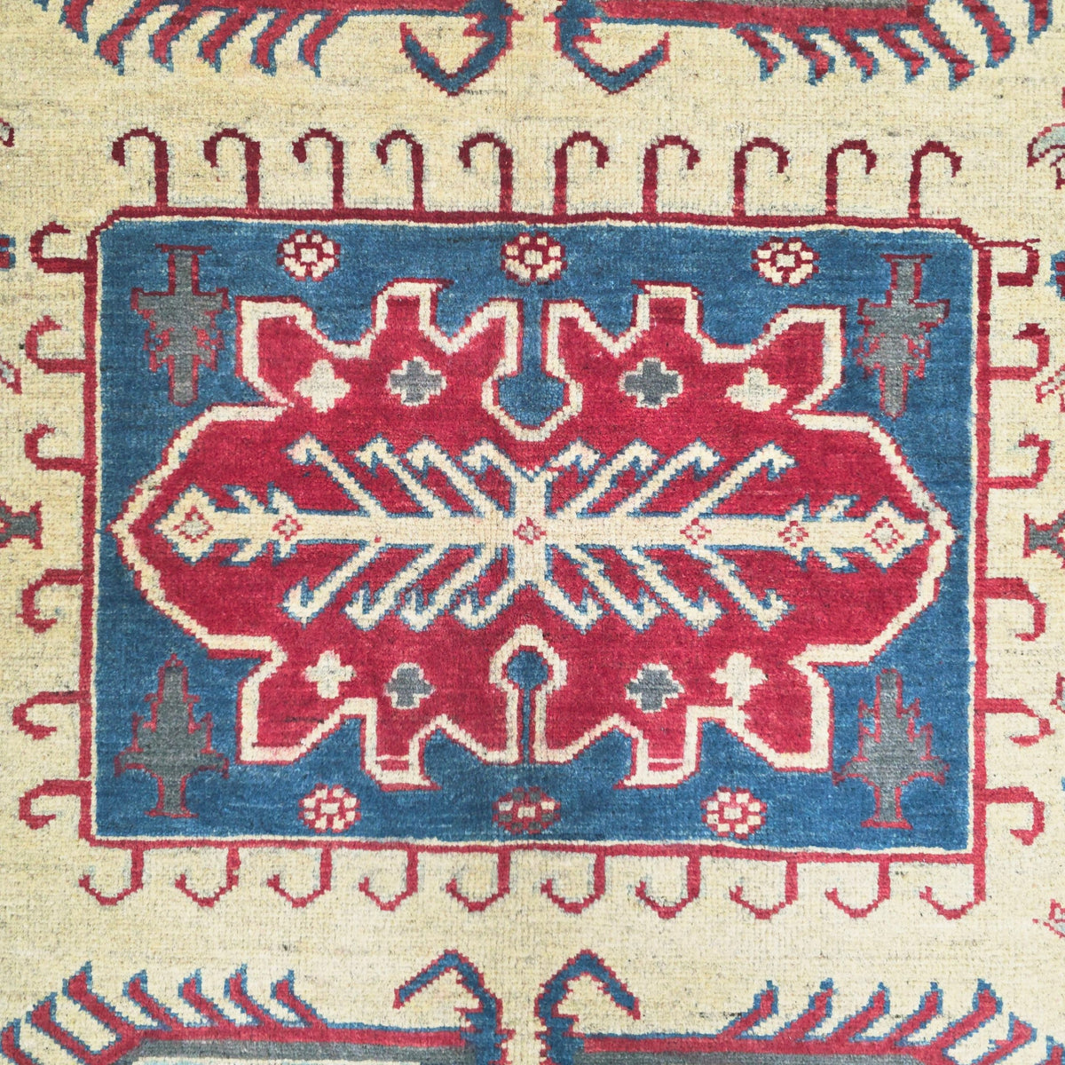 242 x 166 cm Hand Knotted Afghan Kazak Rug